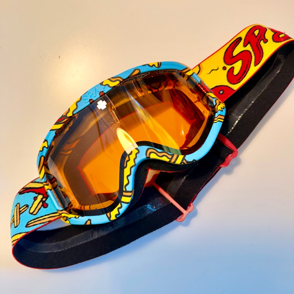 Spy Optic Crusher Elite Ski Goggles Jr Youth Orange Lens Multicolor Strap